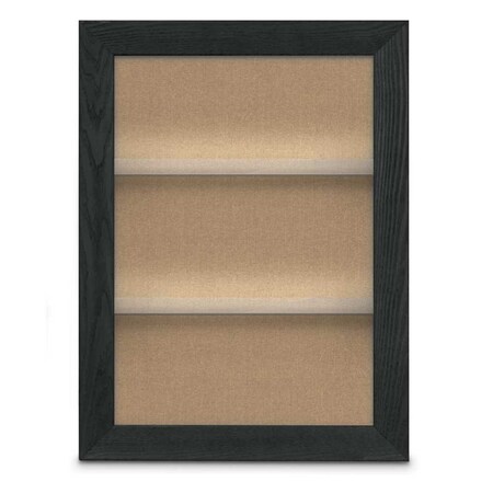 United Visual Products Outdoor Enclosed Combo Board, 42"x32", Black Frame/Burgundy & Cloud UVCB4232ODB-BURGUN-CLOUD